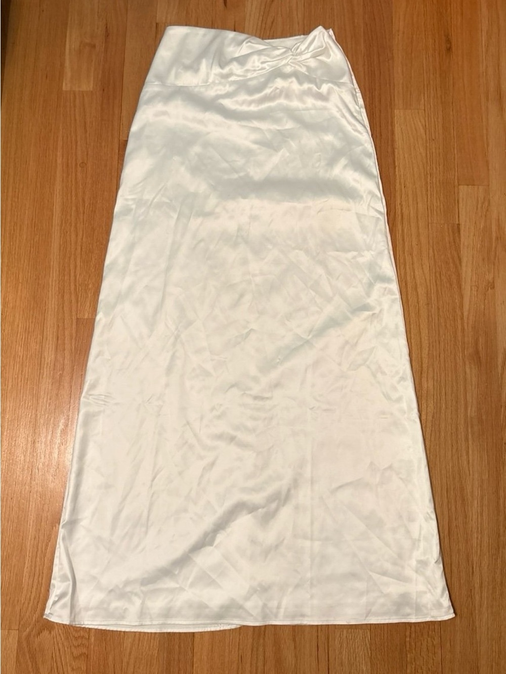 Peppermayo White Satin Maxi Skirt